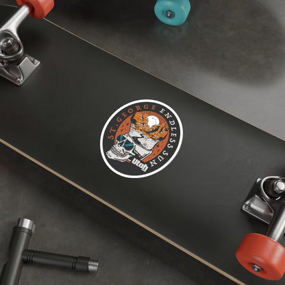 Skull Skateboard Sticker