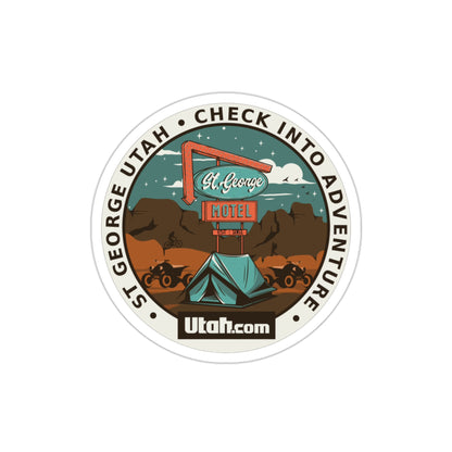 "Check Into Adventure" Sticker