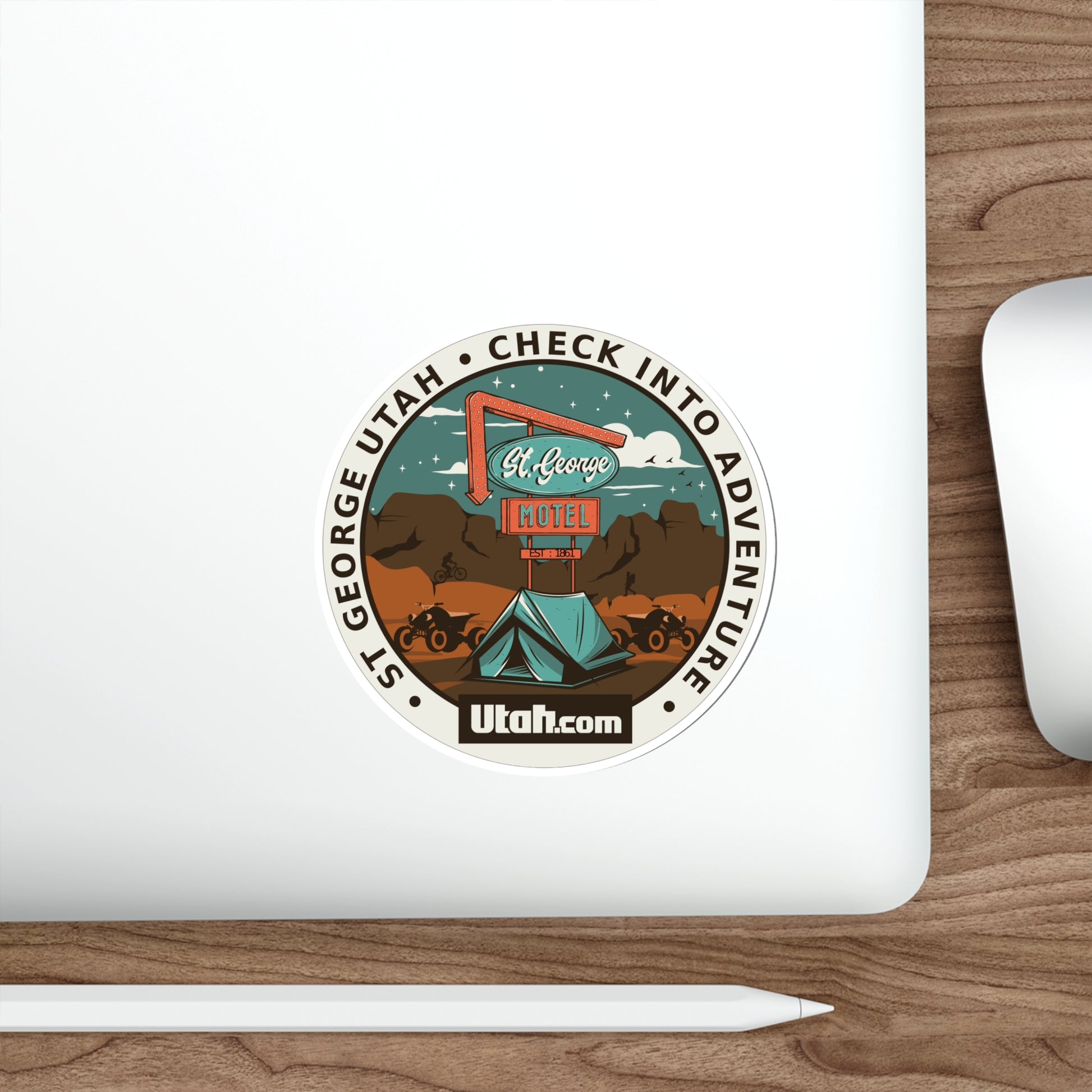 "Check Into Adventure" Sticker - Utah.com