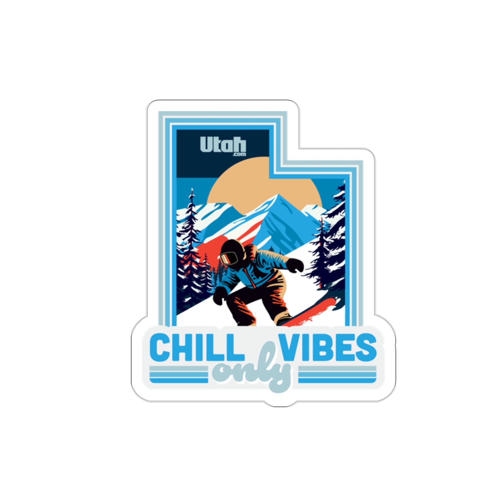 "Chill Vibes Utah" Sticker - Utah.com