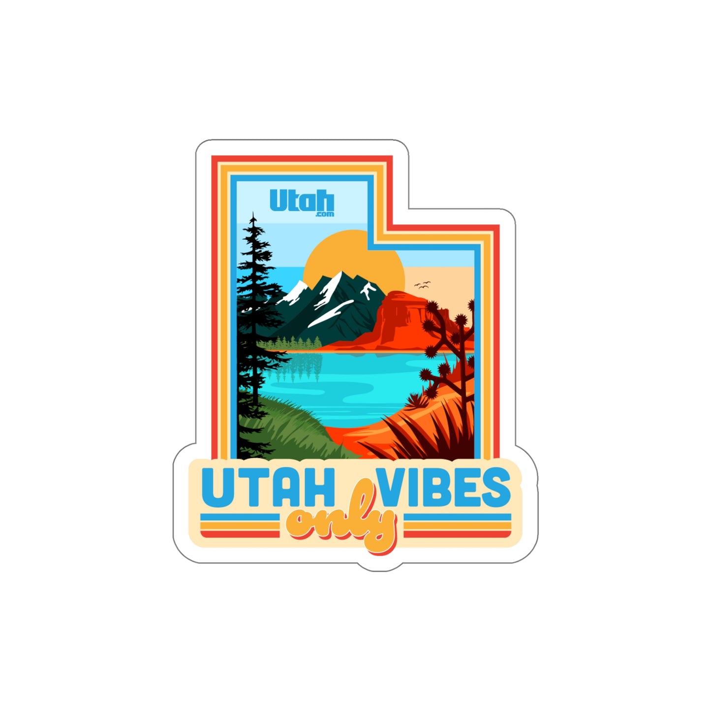 "Utah Vibes Only" Sticker - Utah.com
