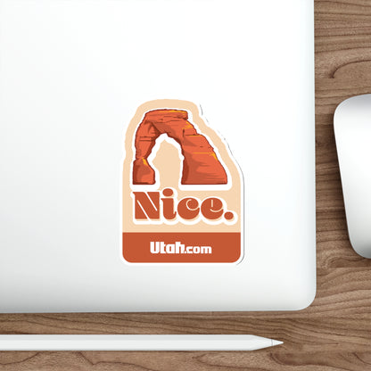 Utah's natural wonders with this eye-catching, weather-resistant Delicate Arch sticker