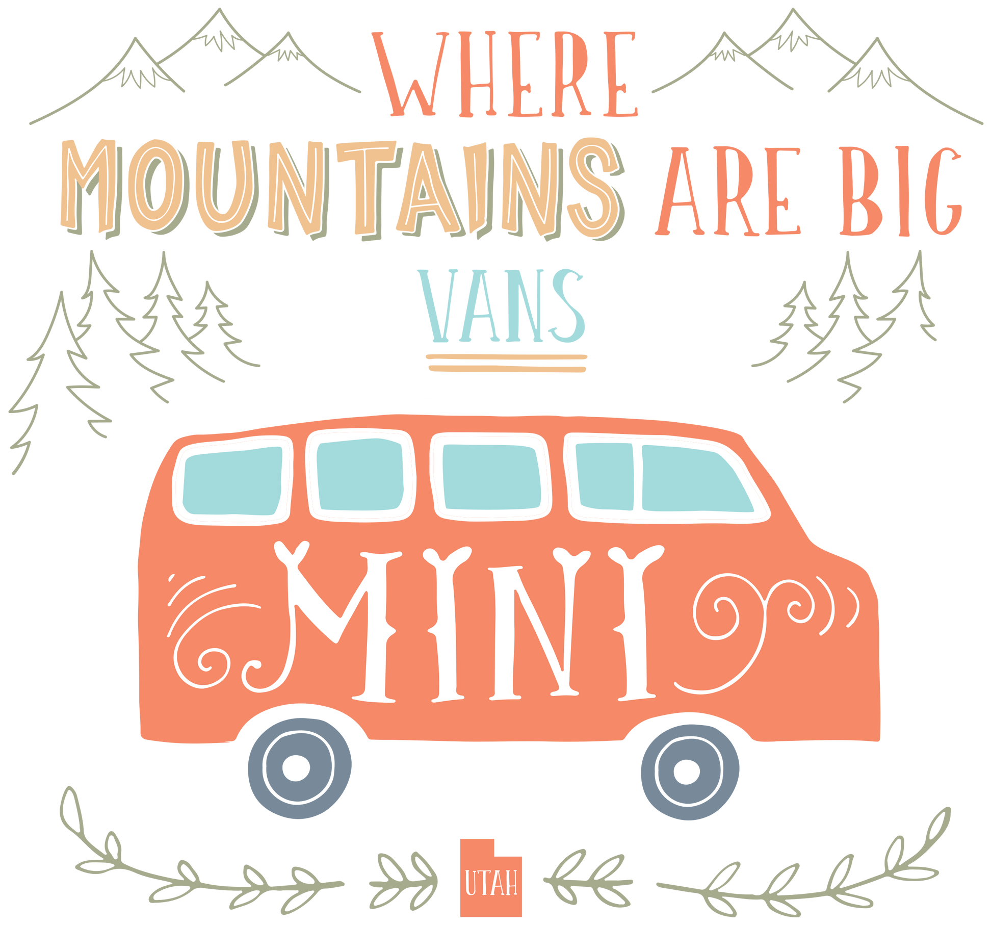 Men's "Mini-Van" T-Shirt | Utah.com Merchandise